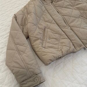 Zara Quilted Tan Jacket